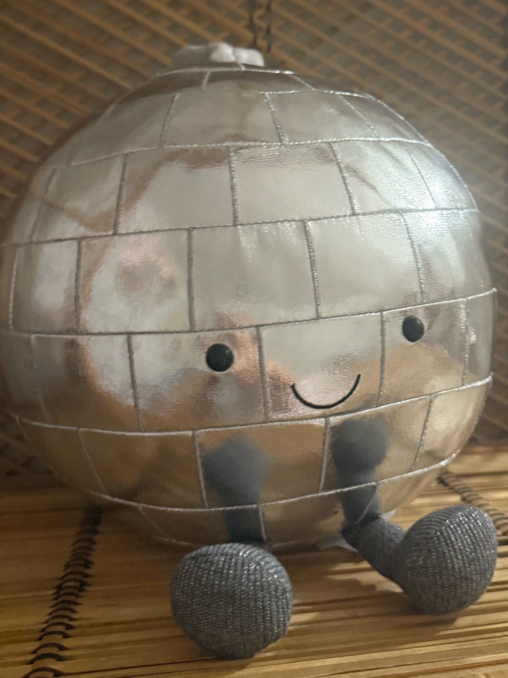 Jellycat Silver Sequin Disco Ball Plush